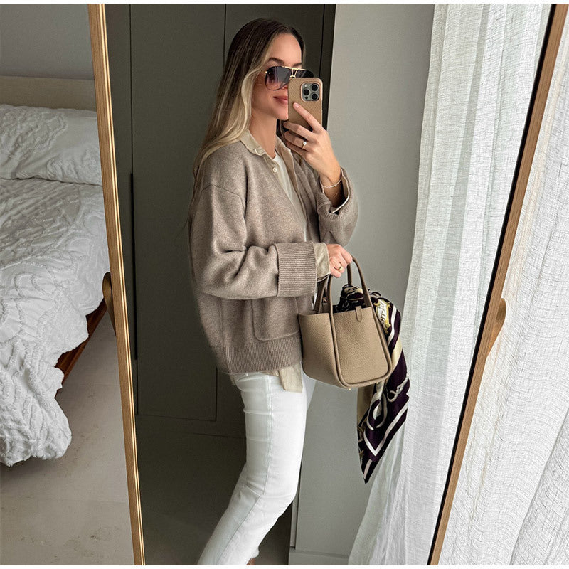 Weicher Strick-Cardigan mit Knopfleiste für Damen