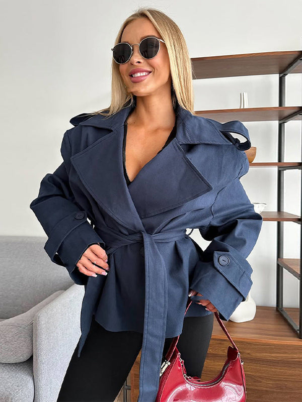 Weit geschnittener Trenchcoat mit Bindegürtel für Damen