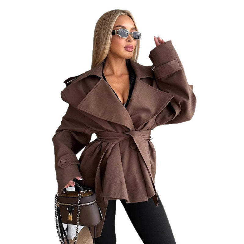 Weit geschnittener Trenchcoat mit Bindegürtel für Damen