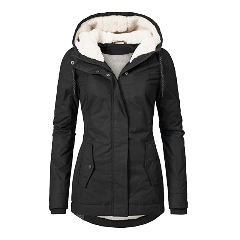 Winter Regenjacke für Damen mit warmer Fütterung