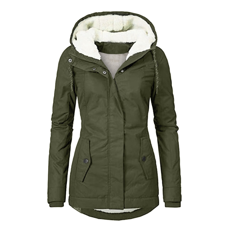 Winter Regenjacke für Damen mit warmer Fütterung