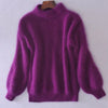 Gabrielle - Lockerer strickpullover in unifarbe