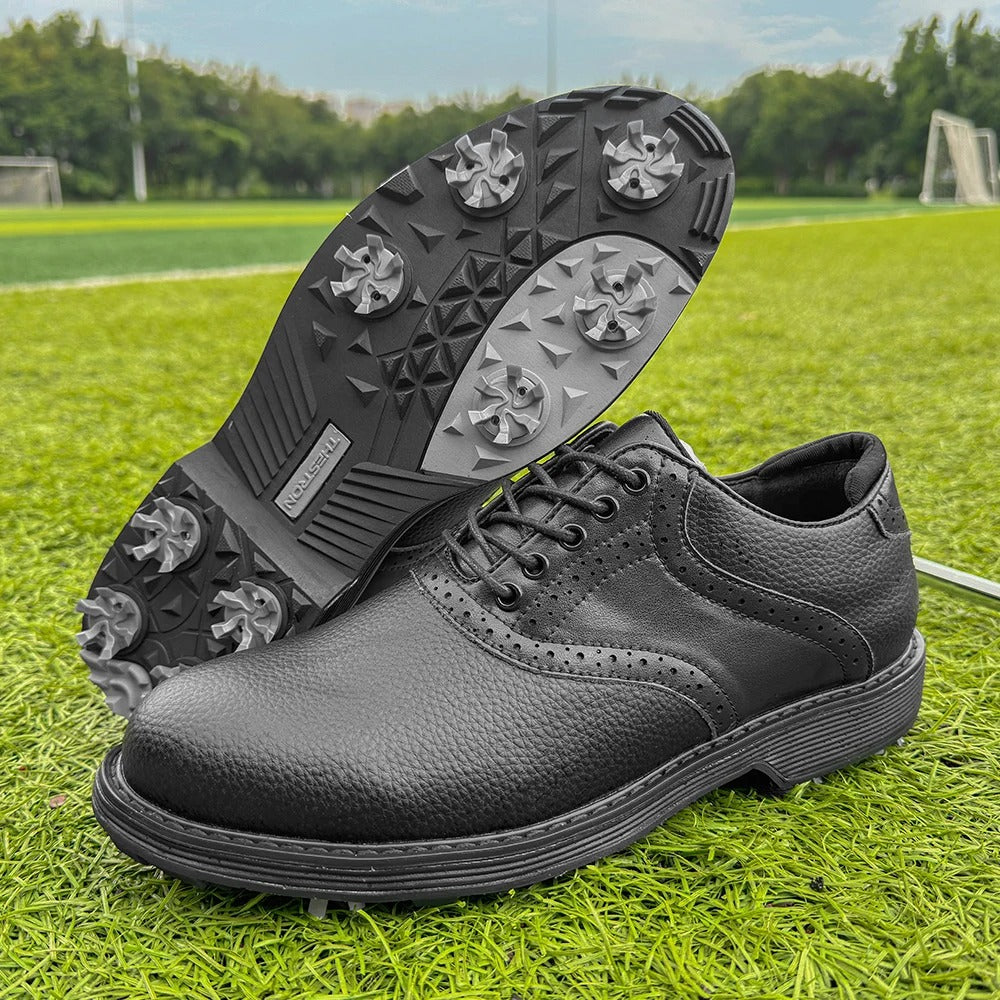 Wasserdichte Herren-Golfschuhe mit gepolsterter Innensohle und Spikes