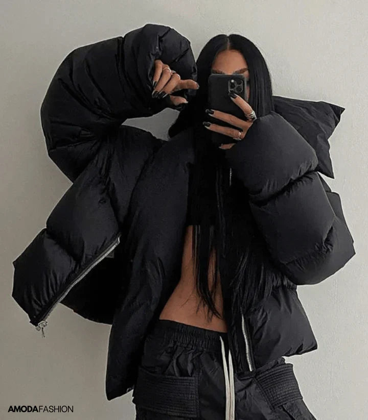 Morgan - Ubergroße pufferjacke mit rollkragen