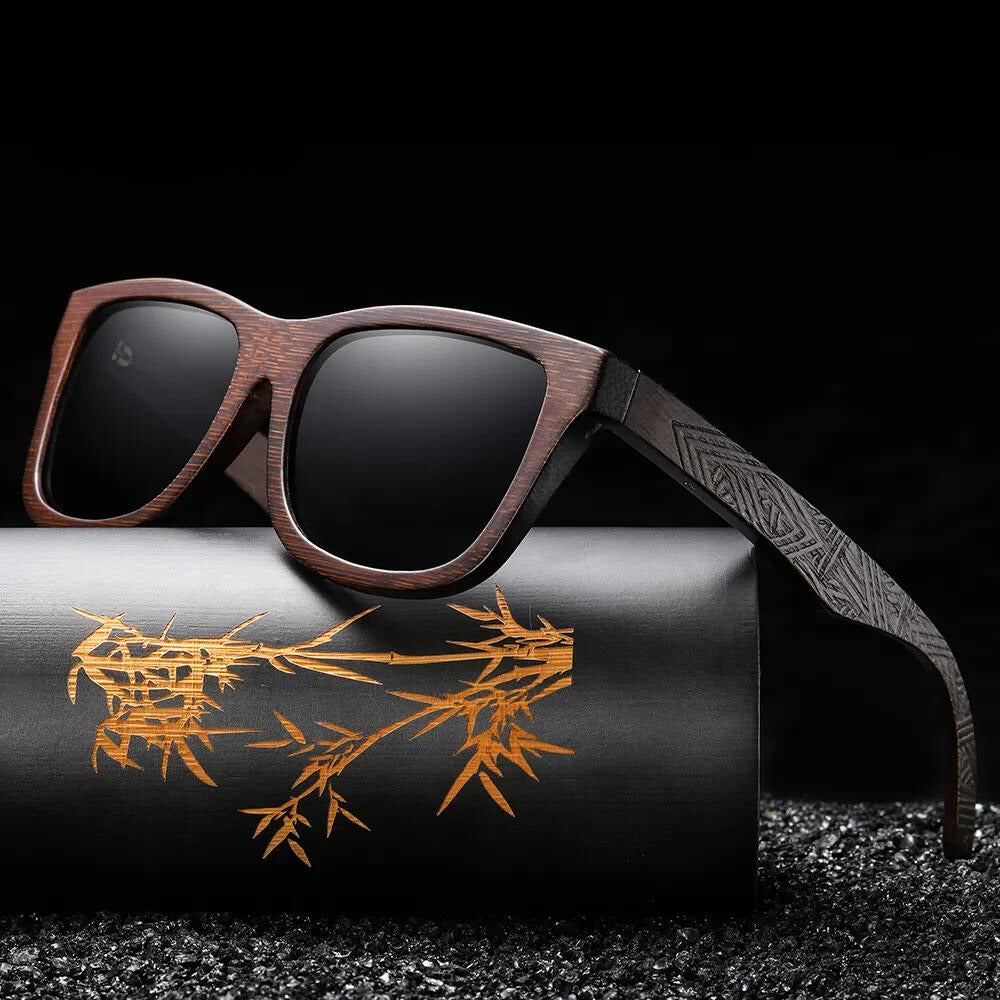 Unisex-Sonnenbrille aus Bambus mit polarisierten UV400-Gläsern