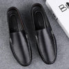 Herren-Slip-On-Loafer aus Leder mit Gummisohle und Schaumstoff-Innensohle