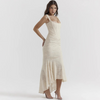 Gerda - Bodycon Maxi-Kleid mit Schulteröffnung