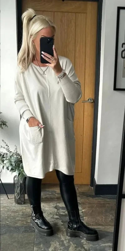 Ursula™ - Kurven-Komfort Waffelkleid für Frauen