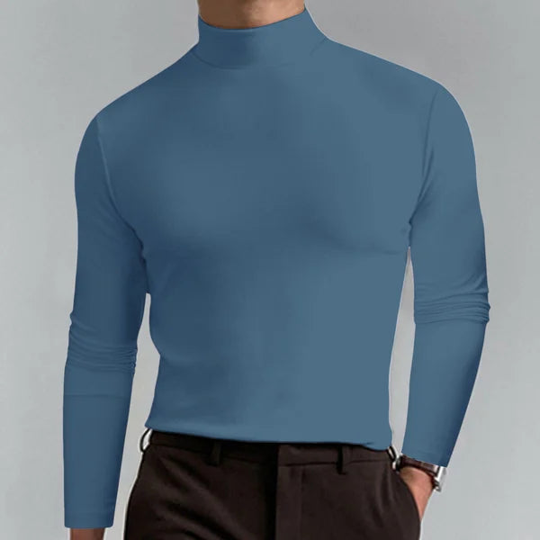 Henry - Slim fit t-shirt mit hoher taille und langen armeln