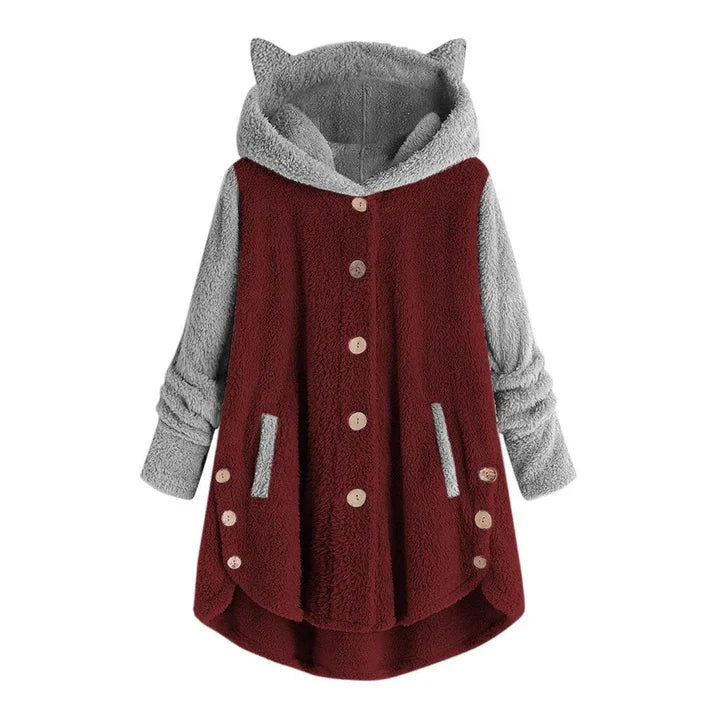 Stacey - Sweatshirt mit katzenohren und kontrastierenden armeln
