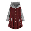 Stacey - Sweatshirt mit katzenohren und kontrastierenden armeln