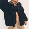 Vivian - Damen fleece-sweatshirt mit breitem kragen