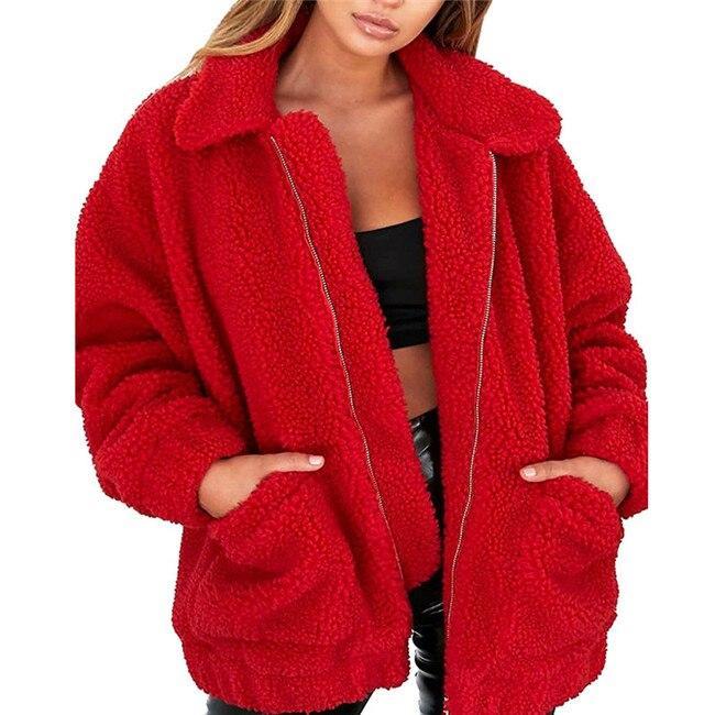 Vivian - Damen fleece-sweatshirt mit breitem kragen