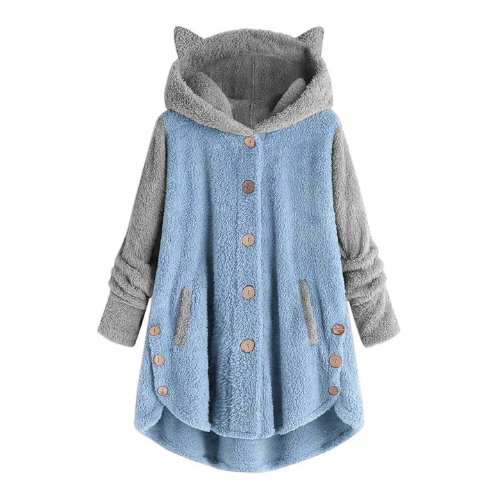 Stacey - Sweatshirt mit katzenohren und kontrastierenden armeln