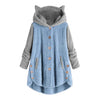 Stacey - Sweatshirt mit katzenohren und kontrastierenden armeln