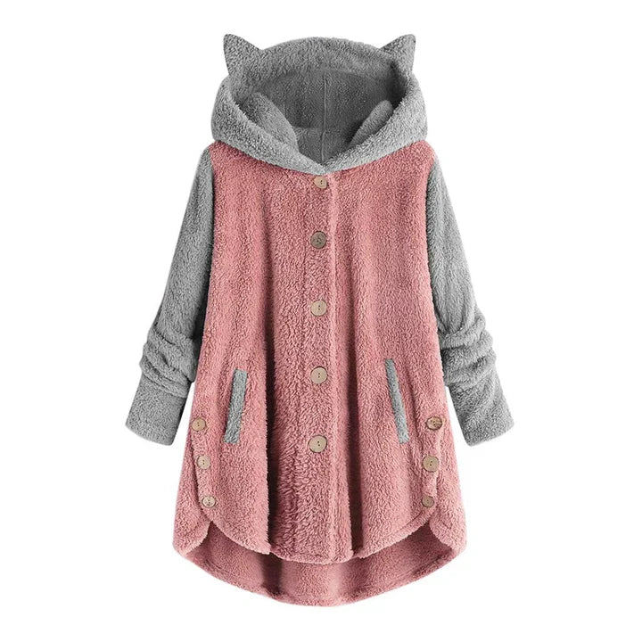 Stacey - Sweatshirt mit katzenohren und kontrastierenden armeln