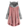 Stacey - Sweatshirt mit katzenohren und kontrastierenden armeln