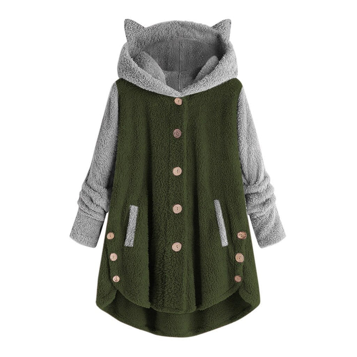 Stacey - Sweatshirt mit katzenohren und kontrastierenden armeln