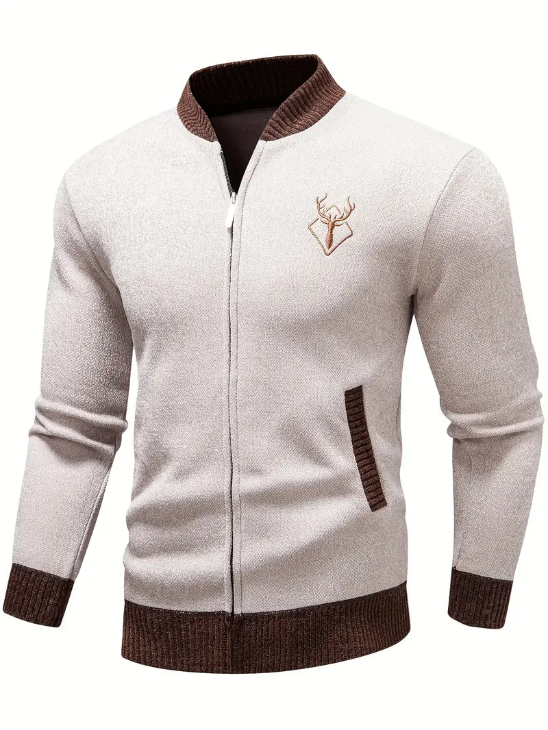 Hannes - Herren strickjacke mit reißverschluss