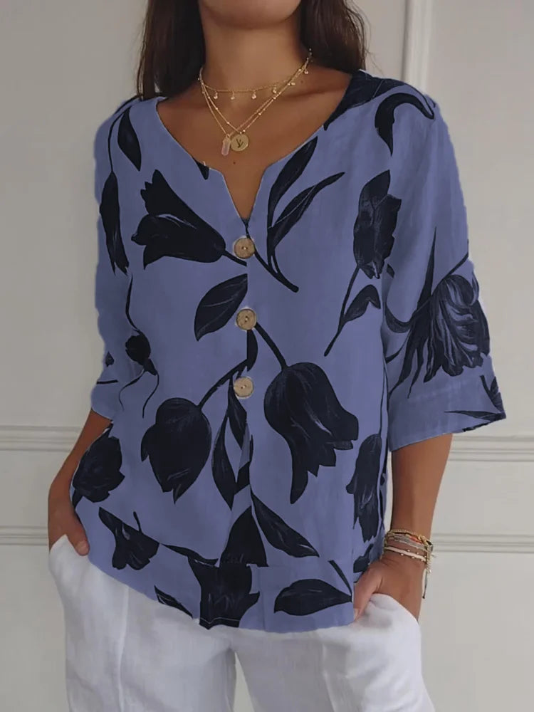 Elysia - Perfekte V-Ausschnitt-Bluse für den Sommer