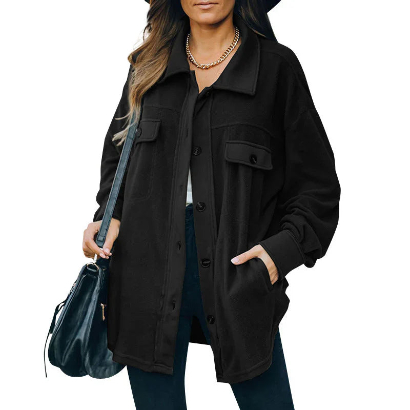 Emelie - fleece-knopf-jacke