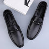 Herren Slipper aus echtem Leder mit metallischem Seildetail