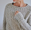 Carla - eleganter grauer pullover mit bootsausschnitt
