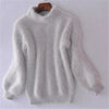 Gabrielle - Lockerer strickpullover in unifarbe