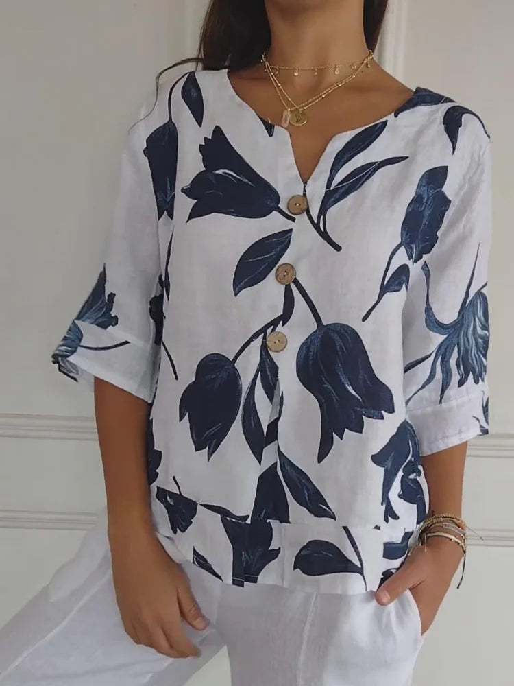 Elysia - Perfekte V-Ausschnitt-Bluse für den Sommer
