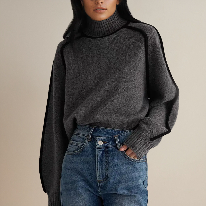 Aleena - Ultraweicher Kaschmir-Rollkragenpullover