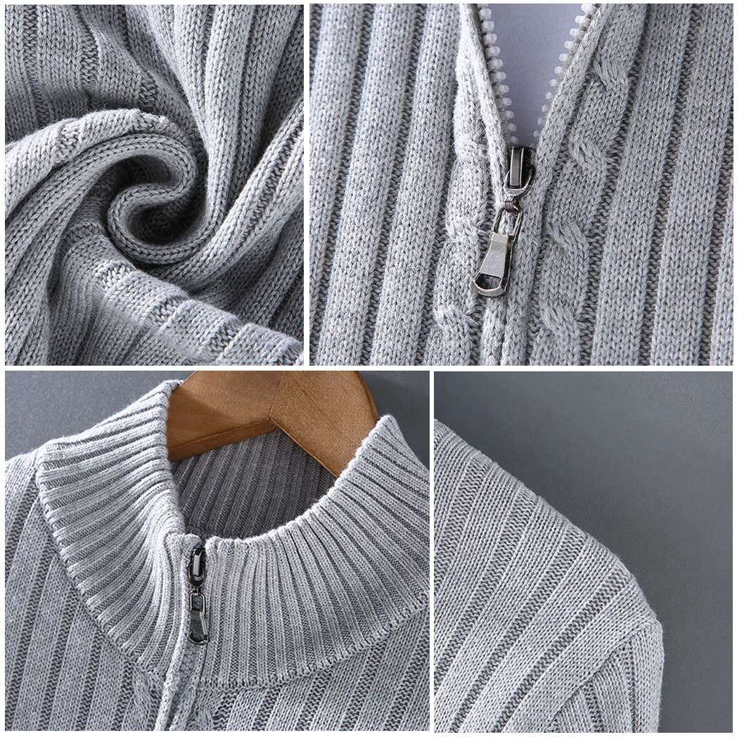 Cesar - Weiche Strickjacke Mit Reißverschluss