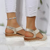 Juliane - Sommerliche Leder Keilsandalen