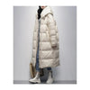 Henrike - lange pufferjacke mit daunenumhang