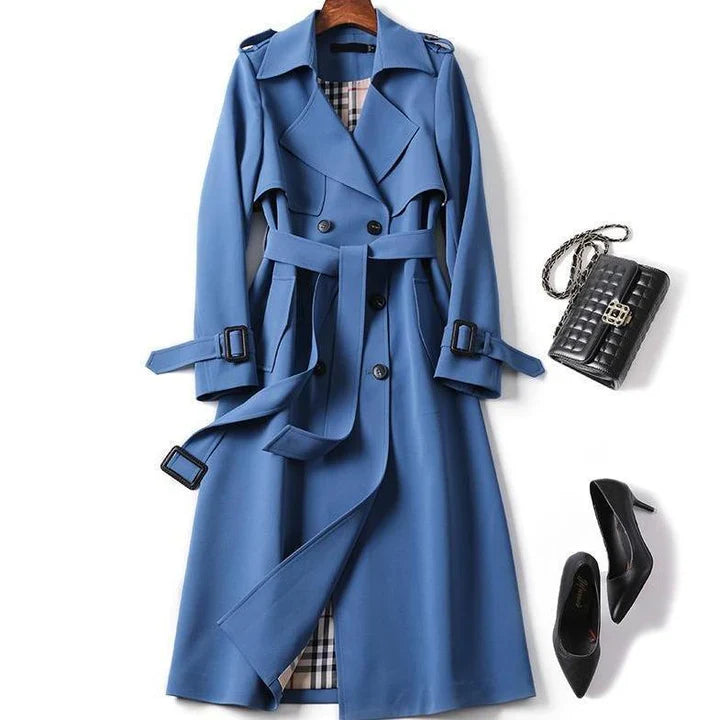 Sofia - Einfarbiger trenchcoat für damen