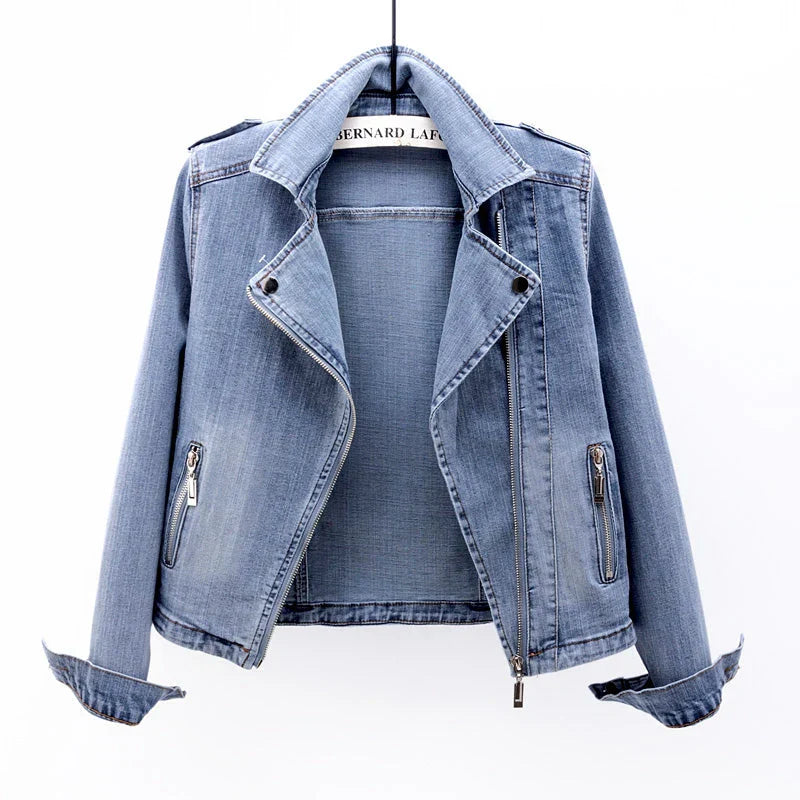 Nichole - Gewaschene jeansjacke für damen