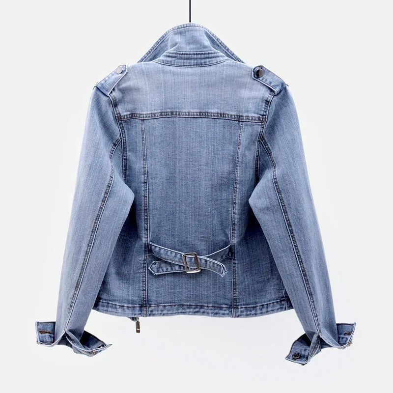 Nichole - Gewaschene jeansjacke für damen