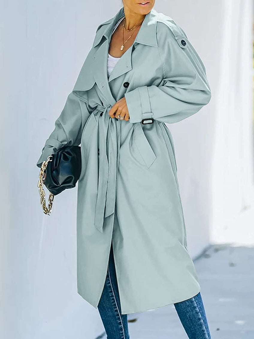 Sadie - Stylischer langer trenchcoat für damen