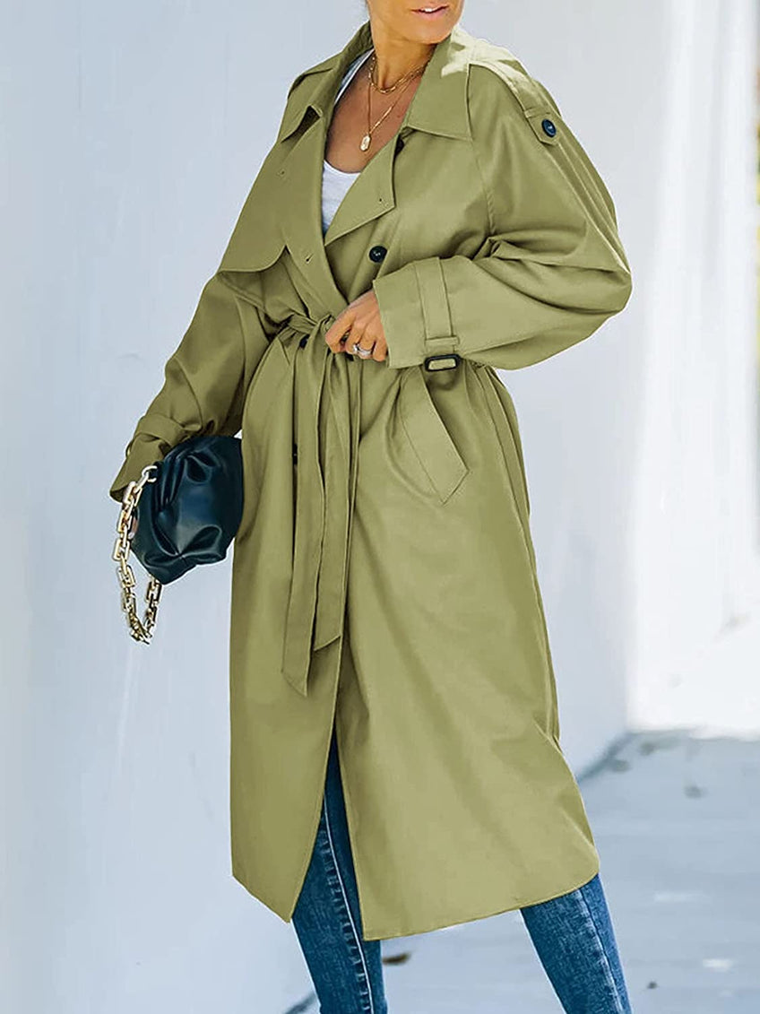 Sadie - Stylischer langer trenchcoat für damen