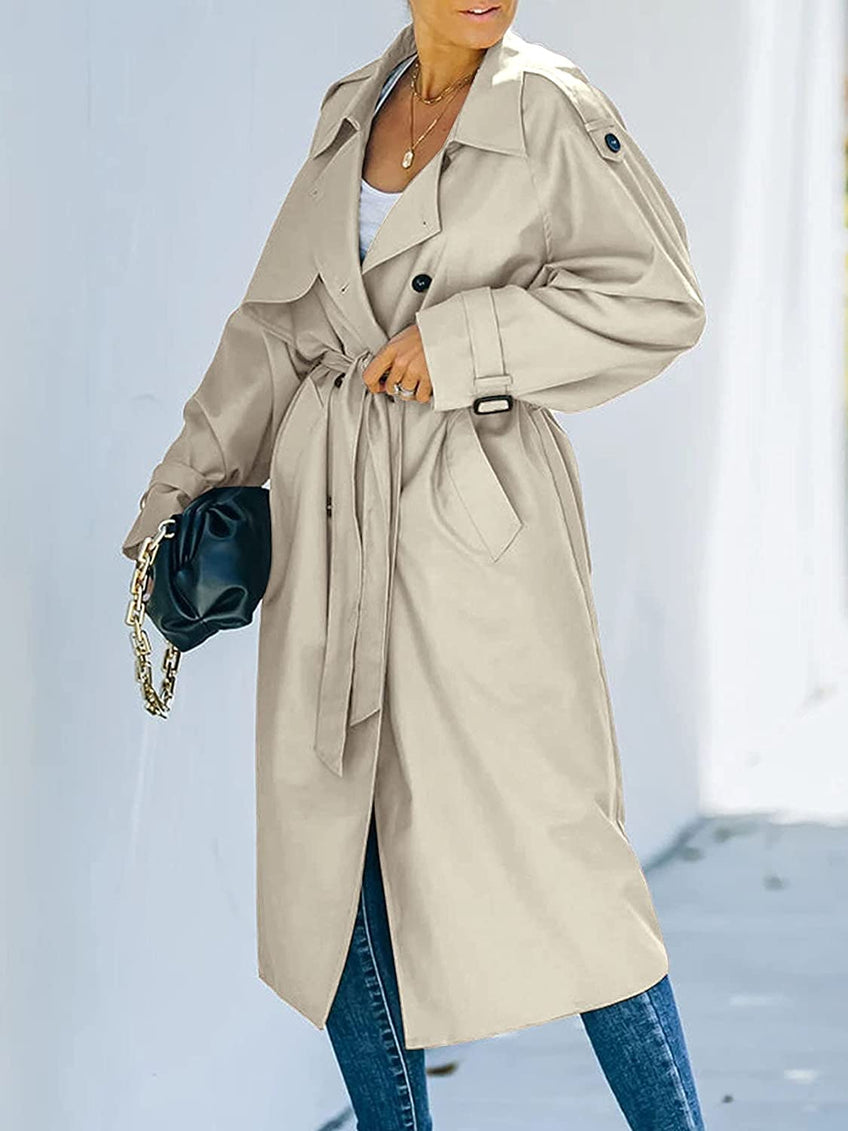Sadie - Stylischer langer trenchcoat für damen