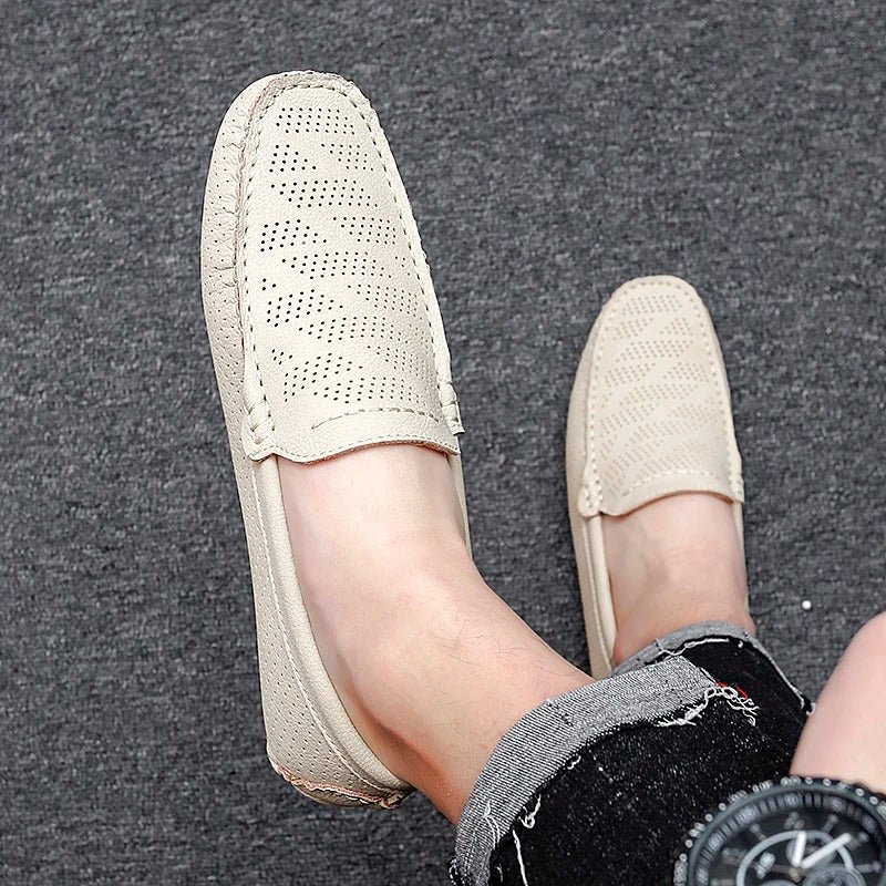 Herren Slipper aus echtem Leder - Zum Hineinschlüpfen