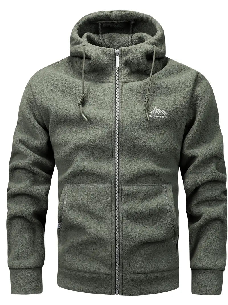 Dionte - Warme fleecejacke für herren mit hapuze