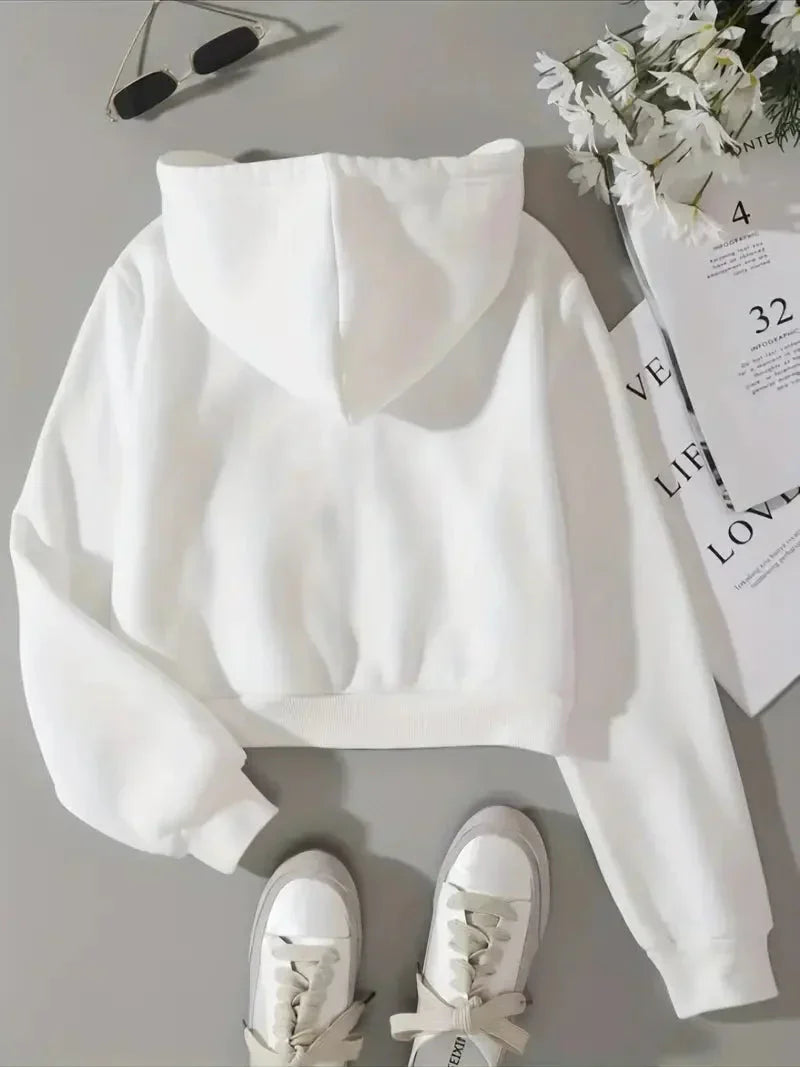 Elowen - Kapuzenpullover mit geteiltem reißverschluss