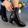 Marina - Warme Leder damenstiefel aus grobem leder