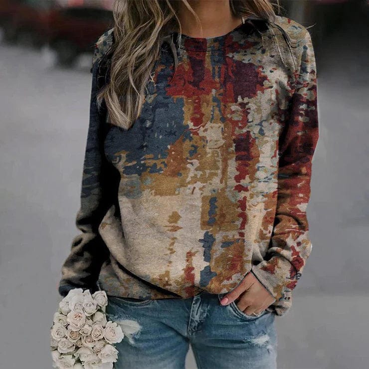 Chana - Pullover mit abstraktem print