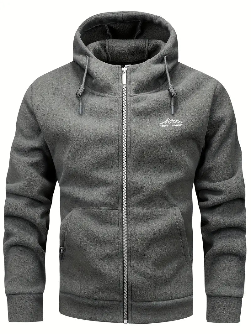 Dionte - Warme fleecejacke für herren mit hapuze