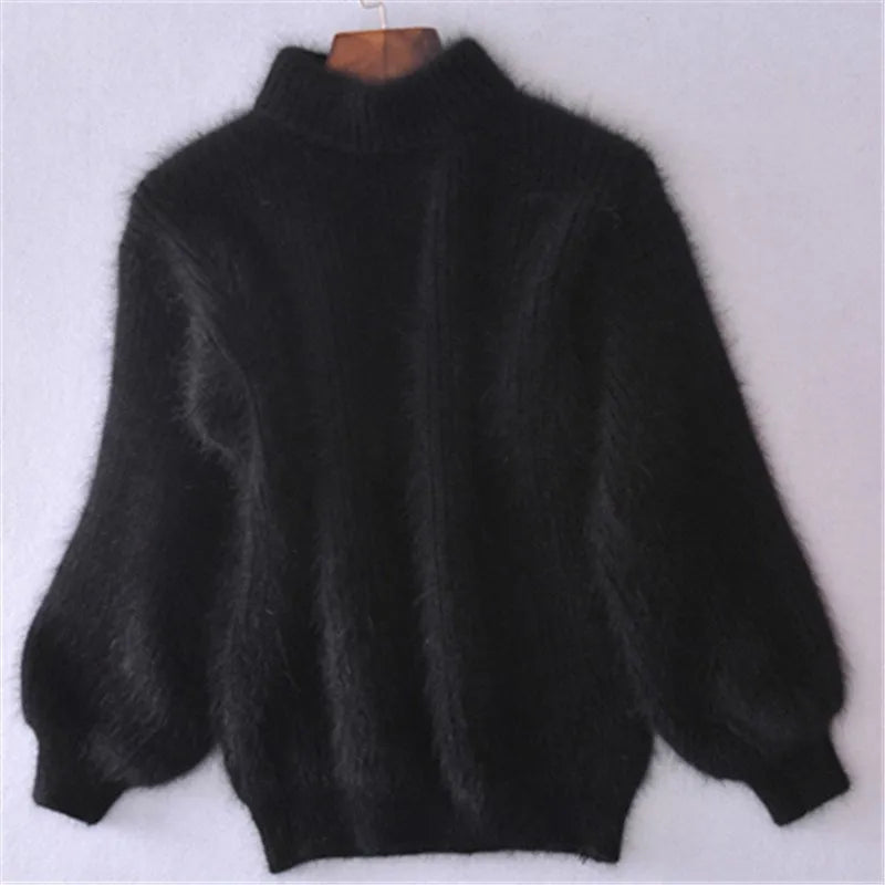 Gabrielle - Lockerer strickpullover in unifarbe