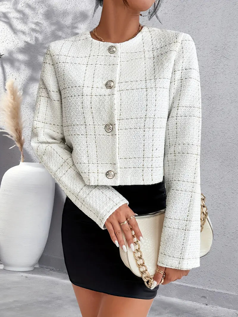 Haisley - Edler karierter blazer mit knöpfen