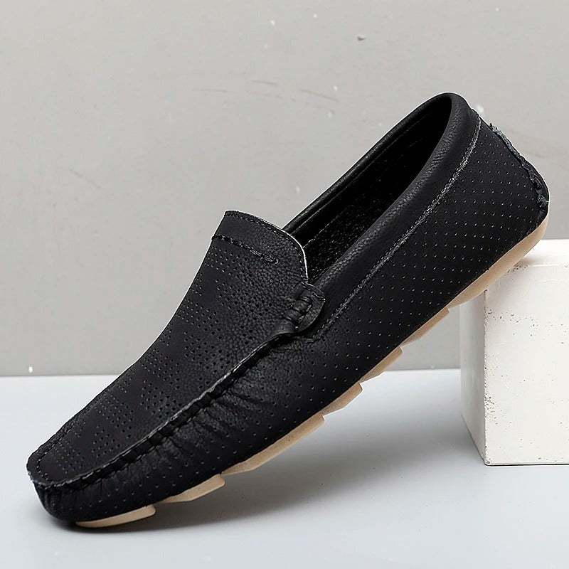 Herren Slipper aus echtem Leder - Zum Hineinschlüpfen