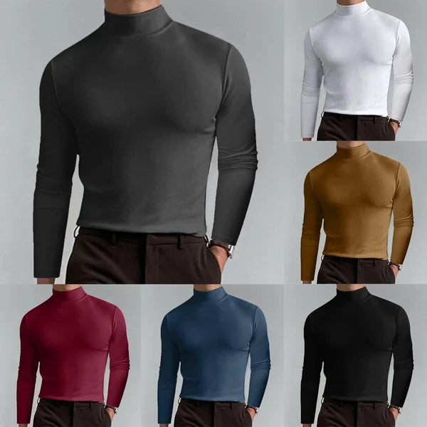 Henry - Slim fit t-shirt mit hoher taille und langen armeln