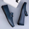 Herren Slipper aus echtem Leder mit metallischem Seildetail